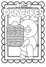 2 poster printables about pancakes to color.  Celebrate Pancake Day!