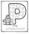 P is for preschool poster.