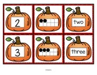 Pumpkin theme number matching cards