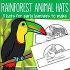 8 rainforest animal hats to makes.
