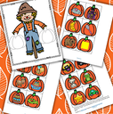 Scarecrow and pumpkins rhyming center. MEMBERS