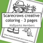 Scarecrows creative coloring  5 pages