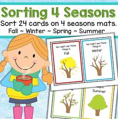 Center - sort 24 cards onto 4 seasons mats. 6 pages.