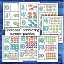 Shells self-correcting number puzzles 0-20.