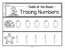 Shells number tracing practice to 20 - make a booklet.