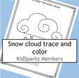 Snow cloud trace and color