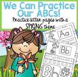 Spring theme activity printables reviewing the upper and lower letters of the alphabet - recognition, tracing, sounds