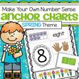 Spring theme cut and paste number posters 1-10