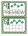St. Patrick's Day 10-frames counting mats 0-10. 