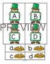 Leprechauns and gold coins upper and lower case alphabet matching center and flashcards. 