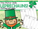 St. Patrick's Day theme cutting or tracing lines 6pgs