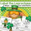 Label the leprechaun cut and paste - 3 differentiated ways. MEMBERS