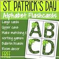 St. Patrick's Day alphabet letters large flashcards.