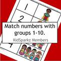 Match numbers with groups of superheroes 1-10. 