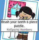 Dental health puzzle. 6 pieces.