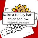 Turkey hat to make, in color and b-w