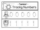 Tracing numbers 0-20 with a summer theme for beginning writers.  Make a book or a center.