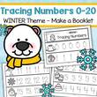 Winter theme tracing numbers for beginning writers. Make a booklet or a center