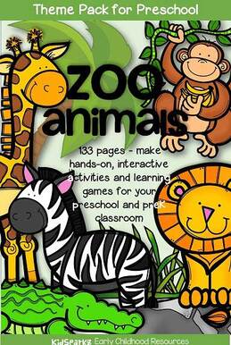 zoo animals math and literacy activities