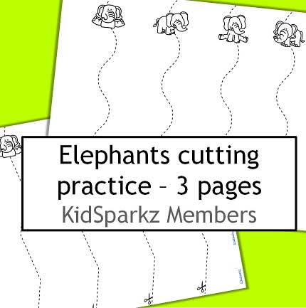 Elephants cutting practice