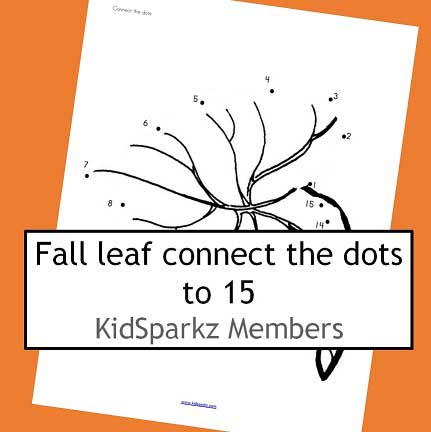 Fall leaf dot to dots.