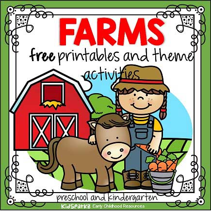 Farm animals theme activities and printables for preschool and kindergarten  - KIDSPARKZ