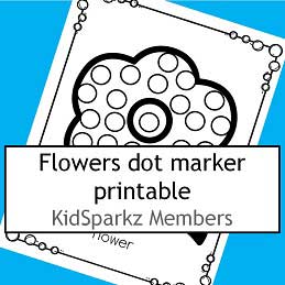 Spring flower bingo dauber dot marker printable.