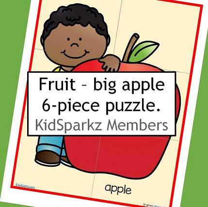 Apple 6 piece puzzle