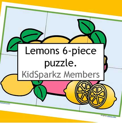 Lemons 6-piece puzzle.