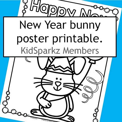 New Year coloring printable 