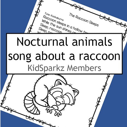 Raccoon song printable