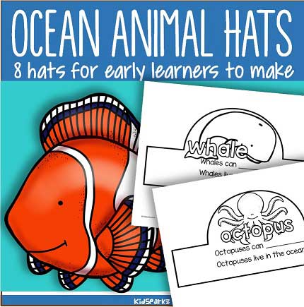 8 ocean animal hats to make.