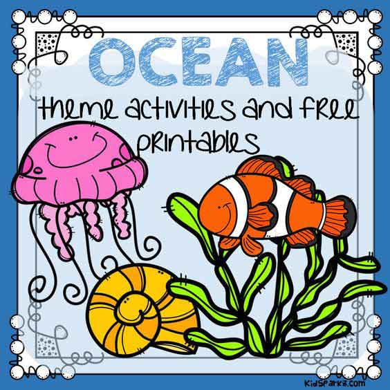 Oceans animals theme activities and printables for preschool and  kindergarten - KIDSPARKZ