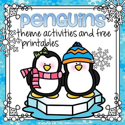 Penguins theme activities and printables for preschool and kindergarten