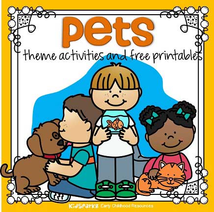 Pets theme activities and printables for preschool and kindergarten -  KIDSPARKZ