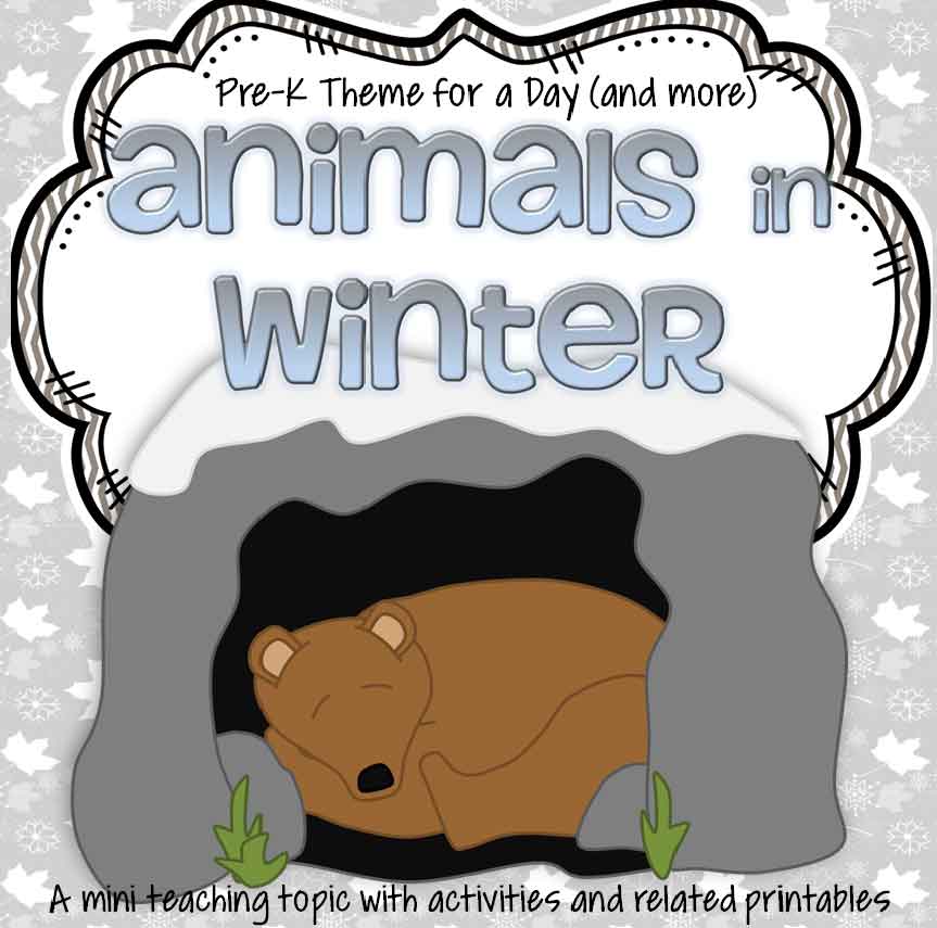 Animals in winter theme pack