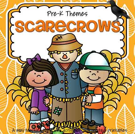 Scarecrows theme pack for preschool and pre-K