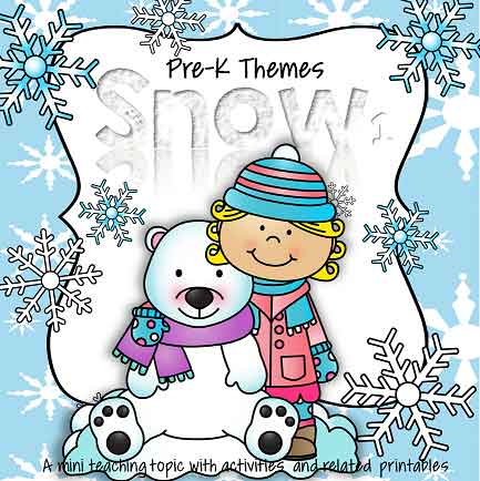 Snow theme pack for preschool