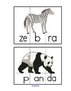Zoo animals puzzle word cards activity.