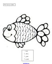 Fish color by number printable.