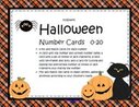 Halloween number cards - 0-20.