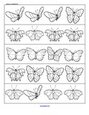 Butterflies printable - Circle or x which is different in each line.