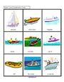 Boats theme lotto matching game.  