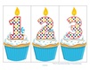 Birthday cupcake numbers 0-10