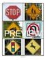 12 road sign cards 