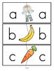 Alphabet lower case with lower case letters puzzle match-ups, full alphabet.