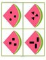 Watermelon shape matching cards.  12 shapes, 3 pages.  Match and sort according to the shape of the seeds. 