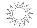 3 different sun outlines for art work, tracing, wall decor etc.