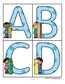 Back to school theme large alphabet cards