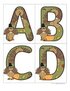 Thanksgiving theme large alphabet letters. Includes both upper and lower case.